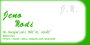 jeno modi business card